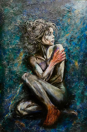 Between Worlds Acrylic Panel Nude Paintings