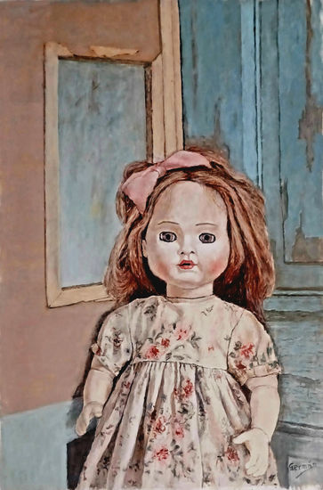 muñeca vintage Oil Canvas Figure Painting