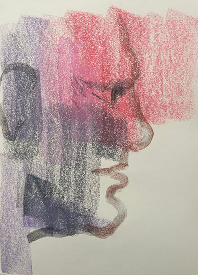 Perfil Pastel Papel Retrato