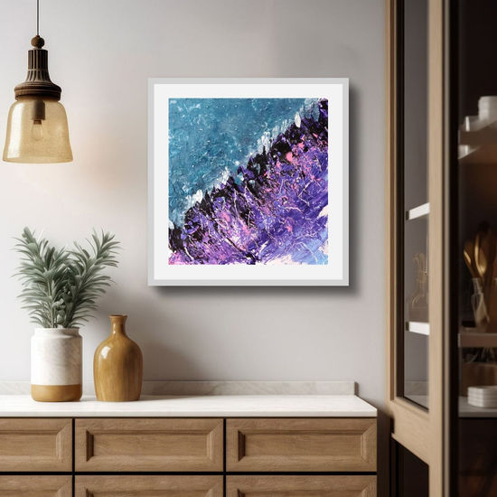 niebla violeta Acrylic Canvas Landscaping