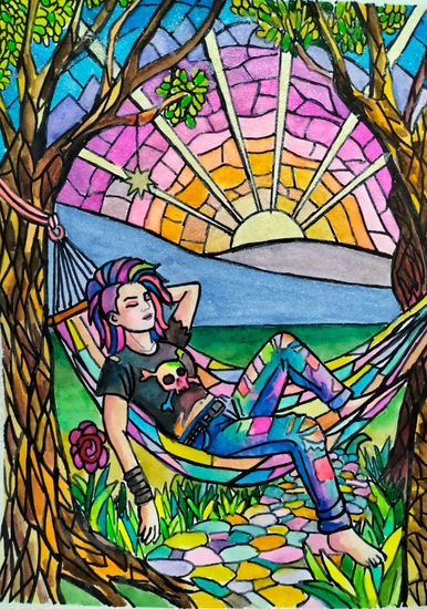 Rebelión Mixed media Paper Figure Painting