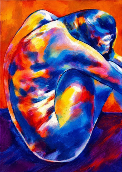 "Shelter Within' - Female Figure Acrílico Lienzo Figura