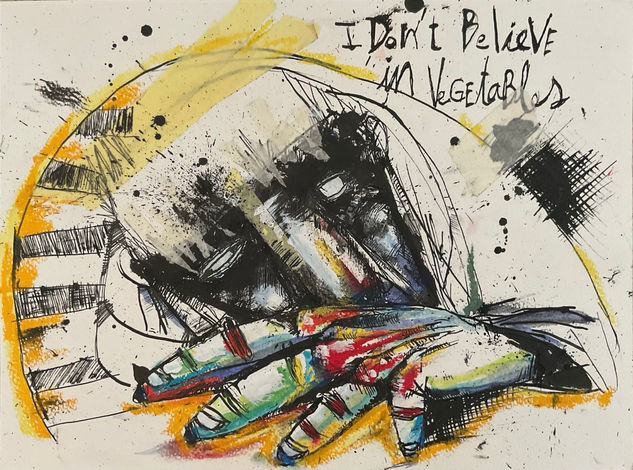I don’t believe in vegetables Mixed media Paper Others