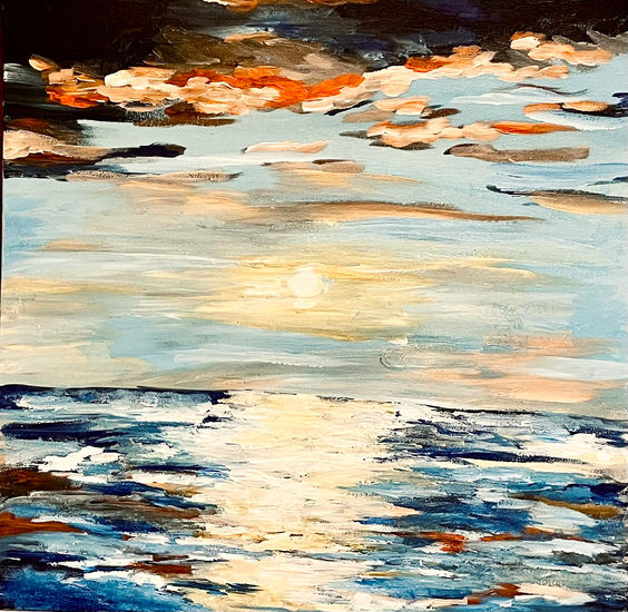 La luz y el mar Acrílico Lienzo Marina