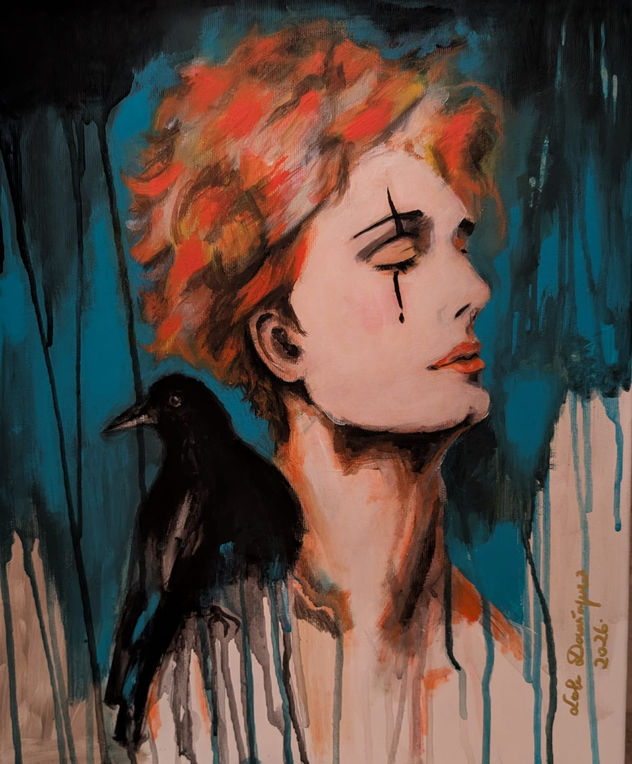 El Silencio de los Cuerpos Errantes Acrylic Canvas Figure Painting