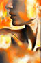 "Ocre  Contour" -  Abstract Figurative Portrait