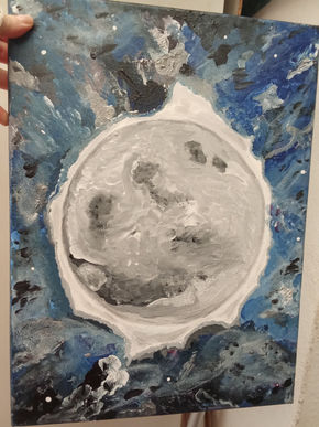 Cuadro luna de plata