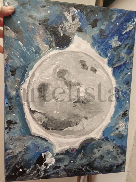Cuadro luna de plata