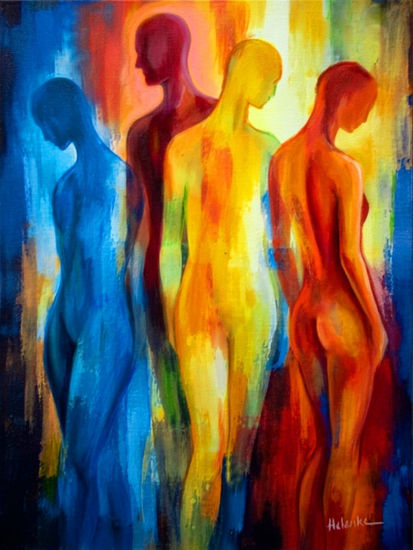 "Silent Constallation"- Abstract Figures Acrílico Lienzo Figura