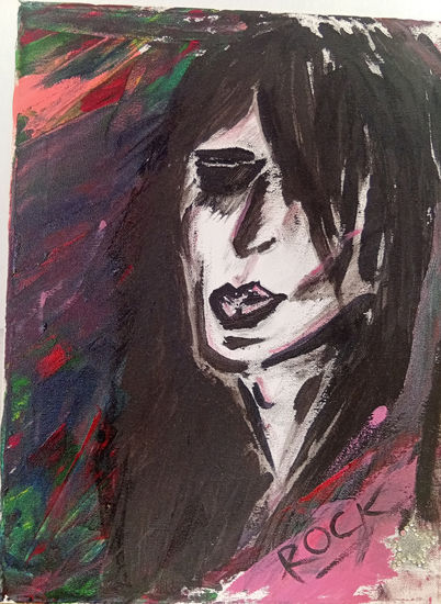 Rock Óleo Lienzo Retrato