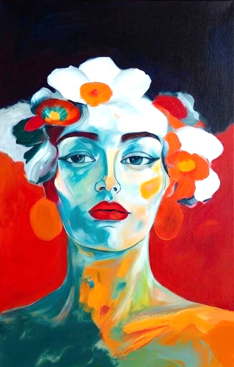 White Bloom on Red...