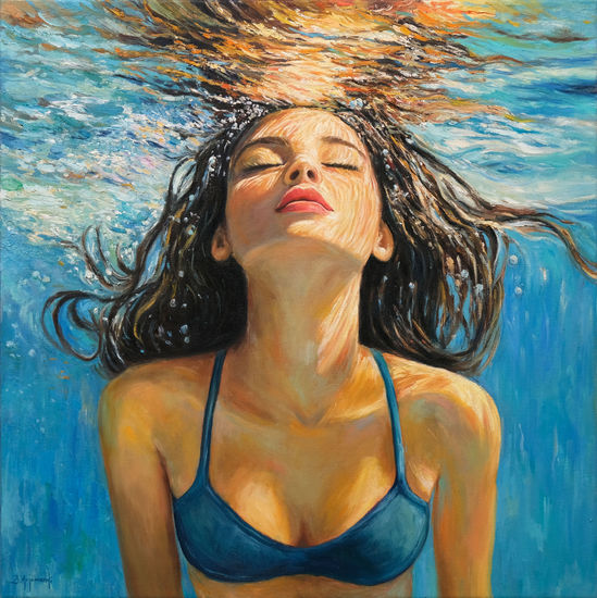 A Dream in Underwater Light Óleo Lienzo Figura