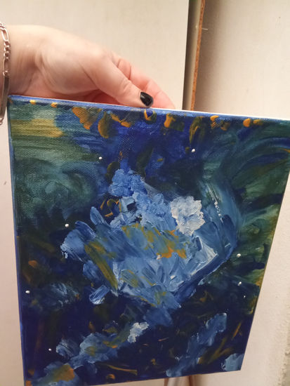Pintura obra Flor de invierno Acrílico Lienzo Paisaje