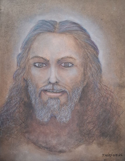 Cristo Óleo Tabla Figura