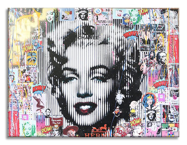 Magic Marilyn - Original Painting Media Mixta Lienzo Retrato