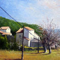 Cypress Farmhouse, winter morning — detail