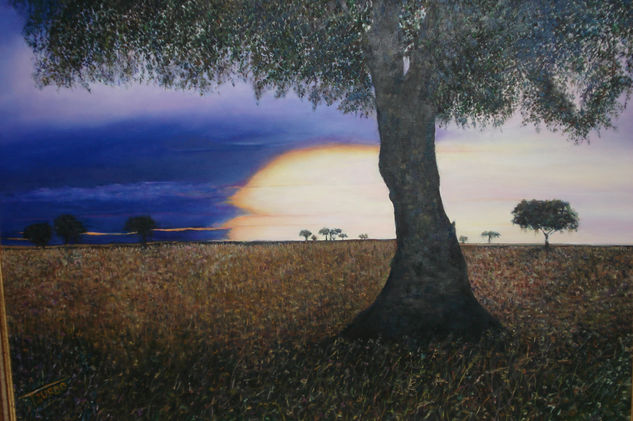 ANOCHECE EN OTOÑO Oil Canvas Landscaping