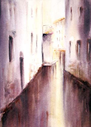 Silencio entre aguas Watercolour Canvas