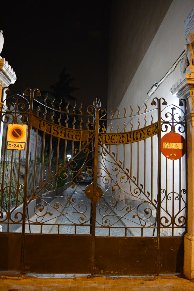 entrada pasage con adoquines