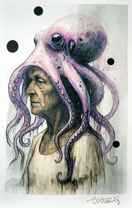 Anciana pulpo