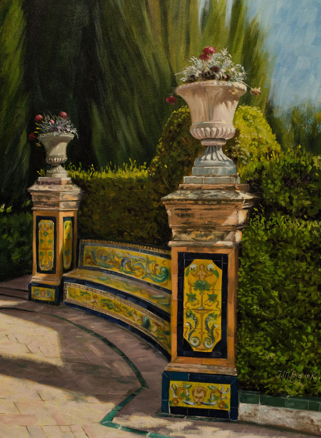 Banco de Cerámica del  Alcázar de Sevilla.