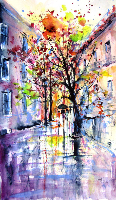 Fall in the city