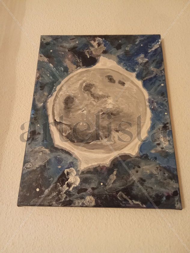 Pintura,Cuadro luna de plata