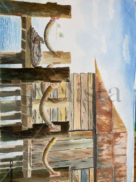 Wooden fence