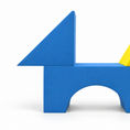 Scottie Dog with a Long Tail — Blue and Yellow — front