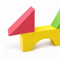 Scottie Dog with a Long Tail — Pink, Yellow and Green — front