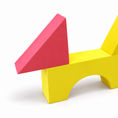 Scottie Dog with a Long Tail — Pink and Yellow — front