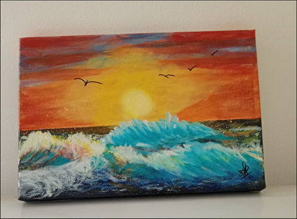 Atardecer en el mar