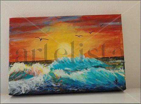 Atardecer en el mar
