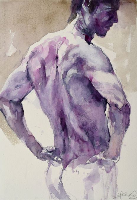 Man  back in purple