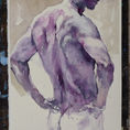 Man  back in purple — frontal