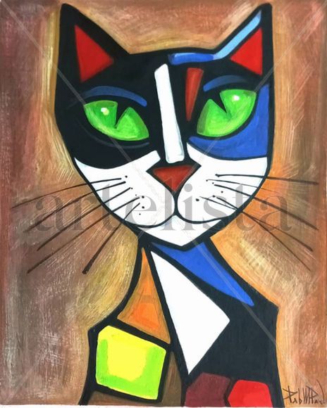 A cubist cat