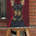 Heavy red Doberman — frontal