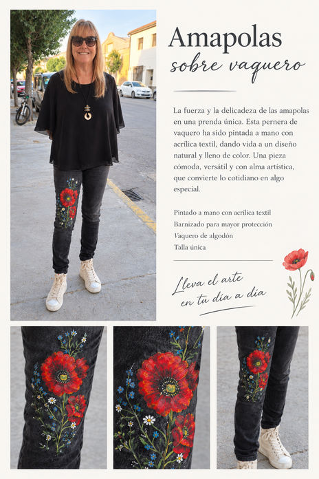 Amapolas sobre vaquero