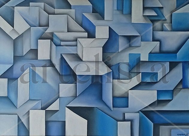 Dimension geométrica en azules.