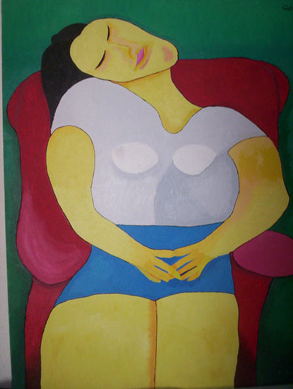 Gehisa dormida Oil Canvas Figure Painting