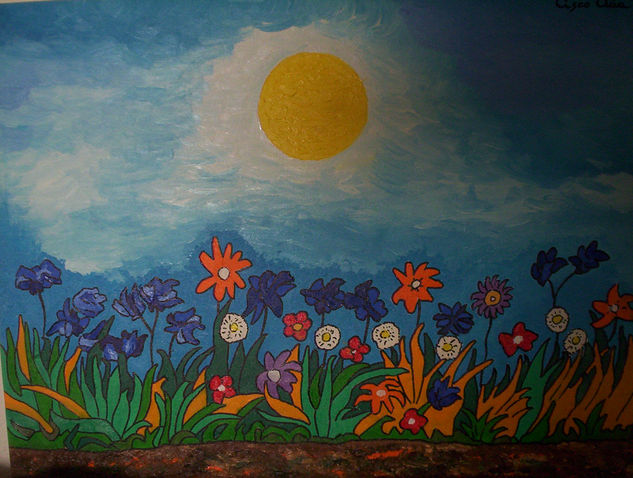 Una primavera Oil Canvas Landscaping