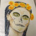 Pintura al óleo pastel. Título: La Catrina — frontal