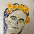 Pintura al óleo pastel. Título: La Catrina — frontal