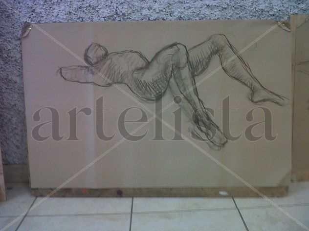 Artistic Drawing Series: "Model Lying Face Up 1"