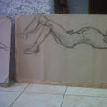 Artistic Drawing Series: "Model Lying Face Up 1" — side