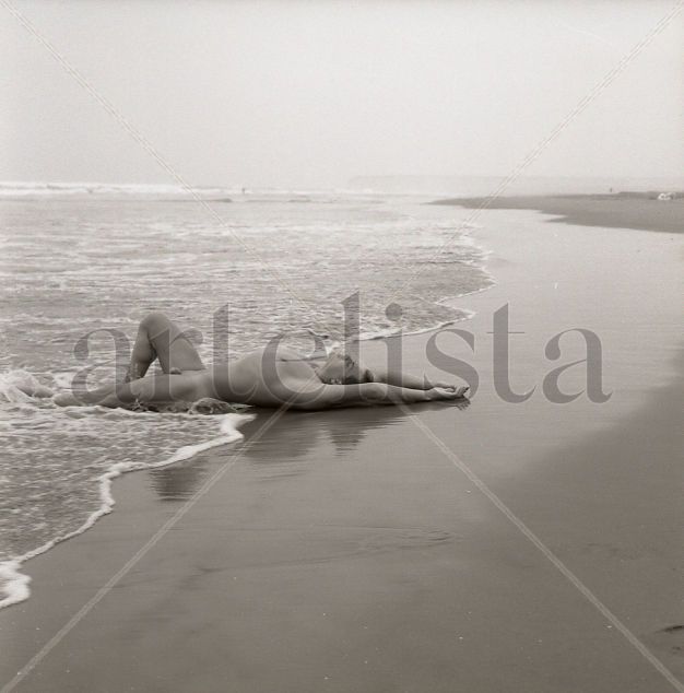 Oceano Series: Model reclining on the shore 1