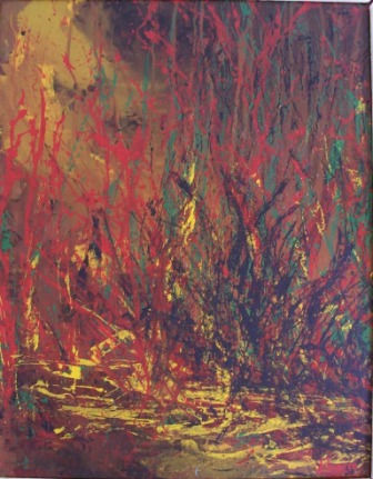 fuego 2 Oil Canvas Landscaping