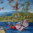 My piece derived from fragments of Hieronymus Bosch’s  ¨The Garden of Earthly Delights — front