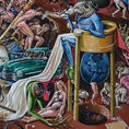 My piece derived from fragments of Hieronymus Bosch’s  ¨The Garden of Earthly Delights — front