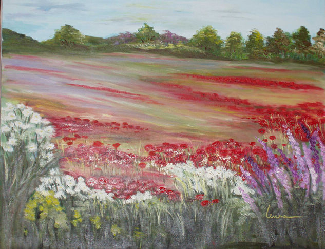 CAMPO DE AMAPOLAS Oil Canvas Landscaping